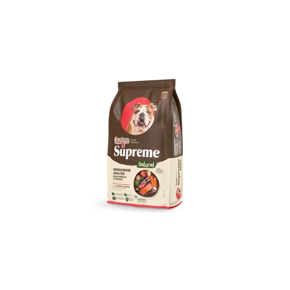 Ração Quatree Supreme Dermato para Cães Adultos Sabor Cordeiro e Salmão - 3kg
