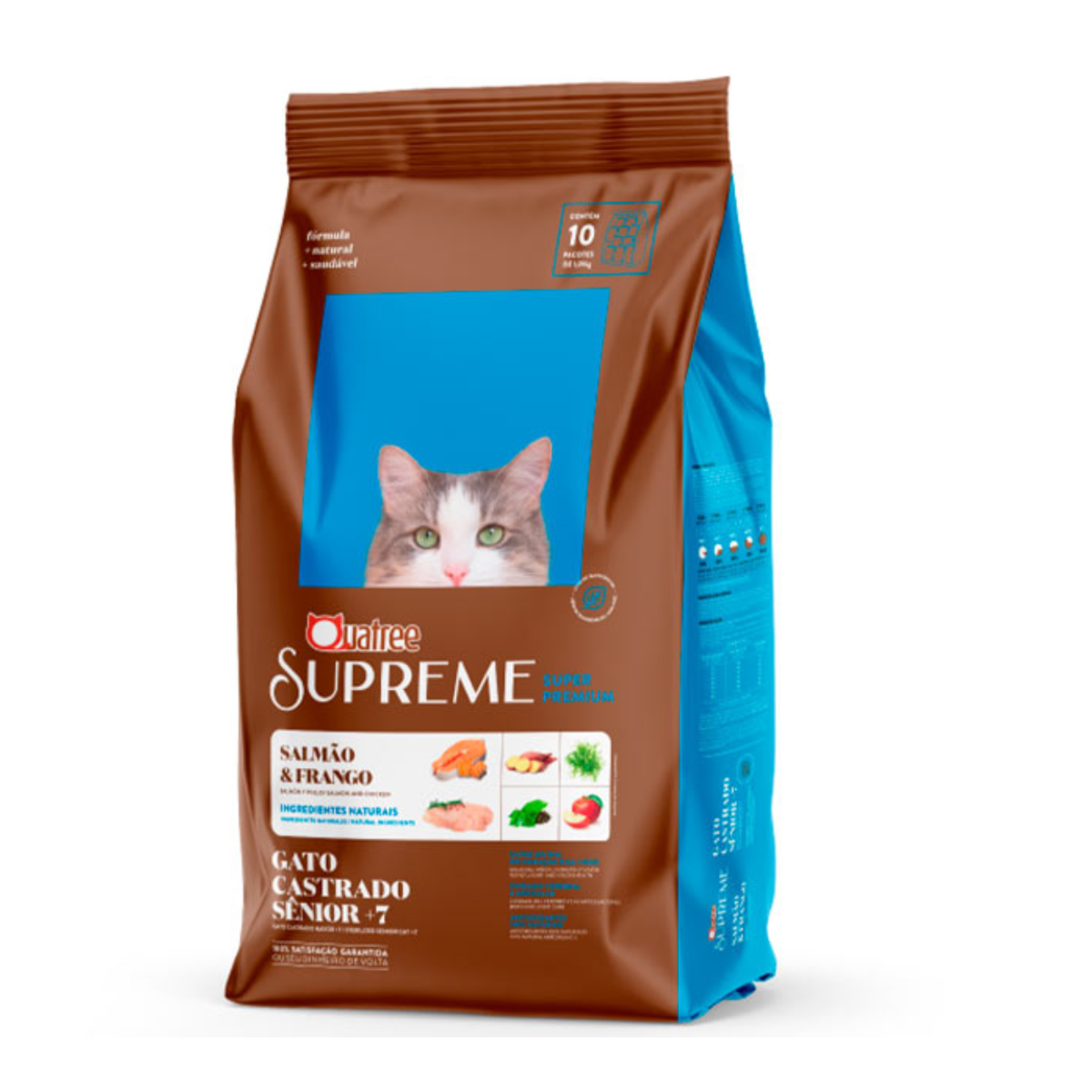 RAÇÃO QUATREE SUPREME GATOS CASTRADO SENIOR +7 500G