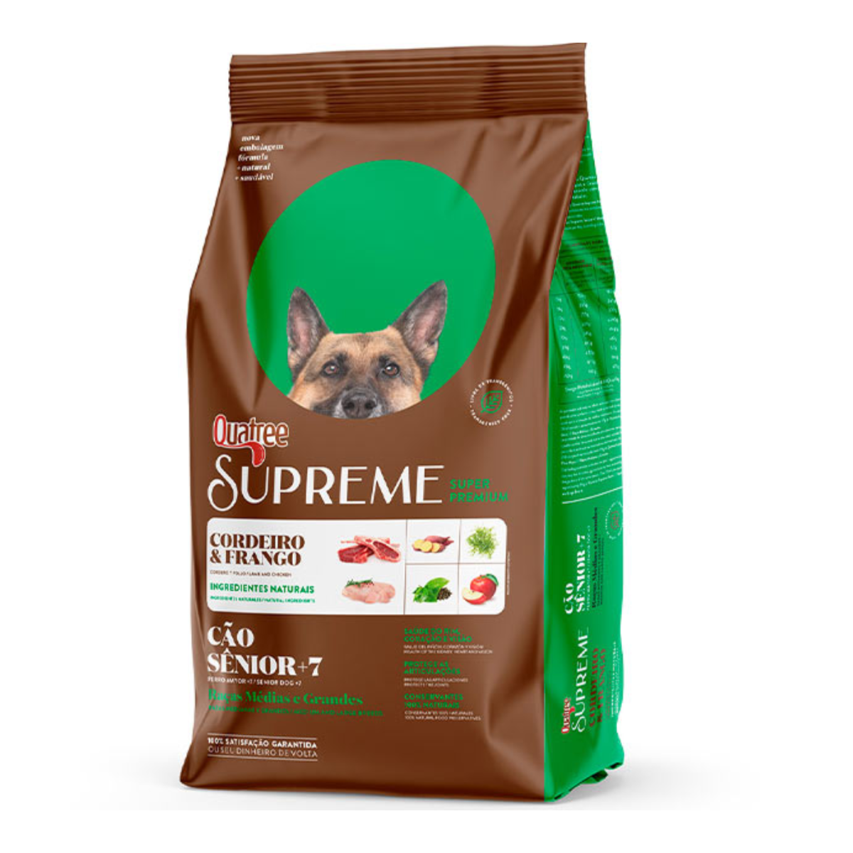 Ração Quatree Supreme Sênior +7 para Cães de Raças Médias e Grandes – 15kg
