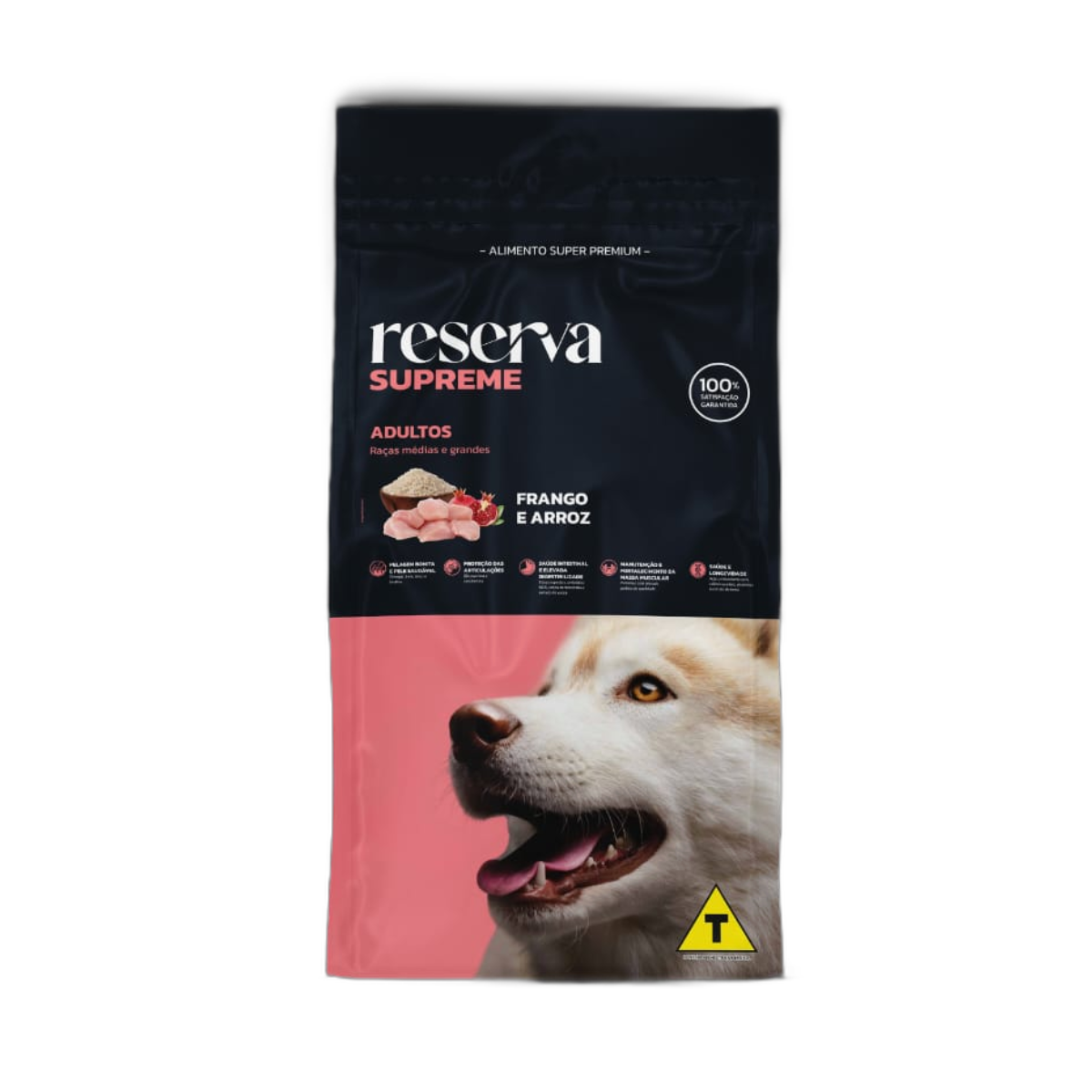 Ração Reserva Supreme Adultos Raças Médias e Grandes Frango e Arroz 15kg