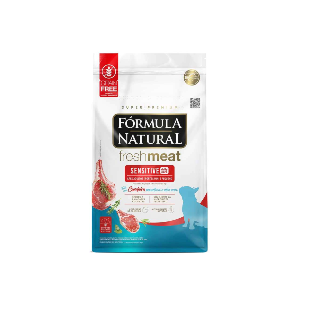 Ração Seca Fórmula Natural Fresh Meat Sensitive Cães Adultos Portes Mini e Pequeno 1kg