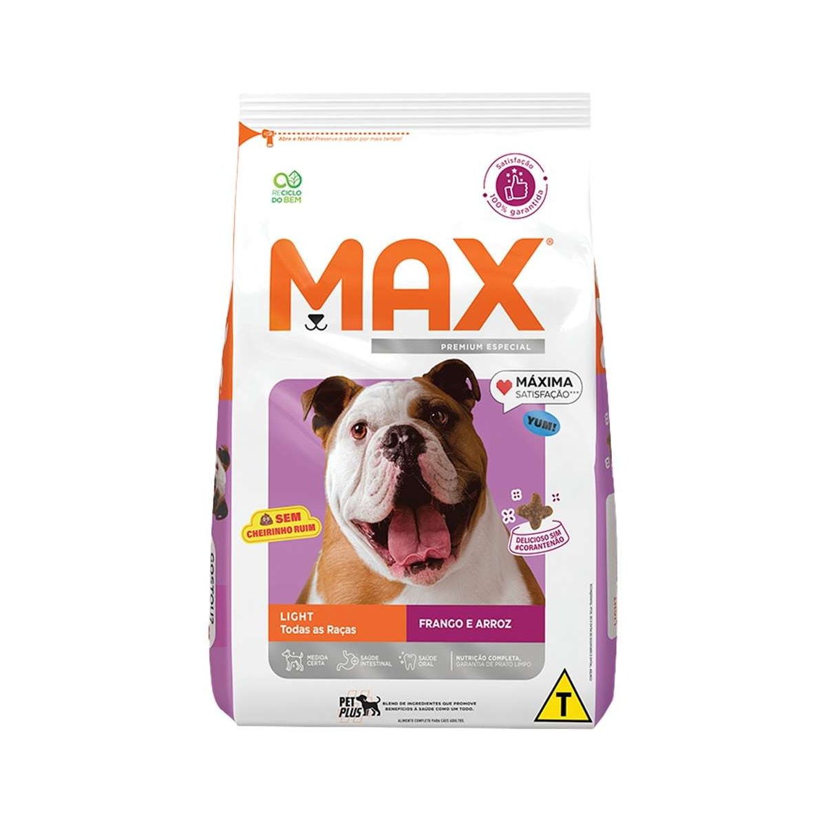 Ração Seca Max Light Frango e Arroz para Cães