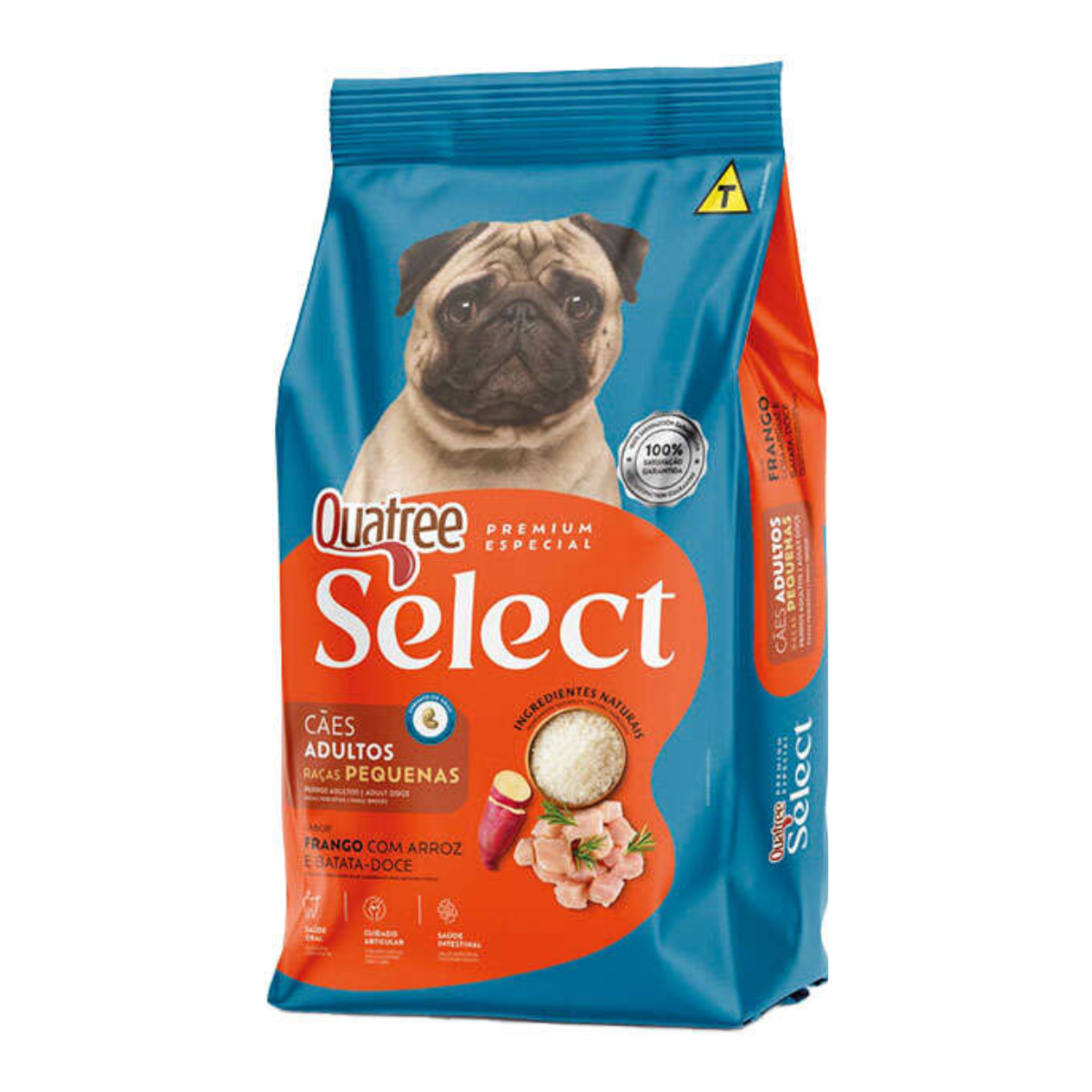 Ração Seca Quatree Select Frango e Arroz Cães Adultos Raças Pequenas