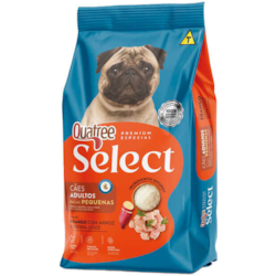 Ração Seca Quatree Select Frango e Arroz Cães Adultos Raças Pequenas