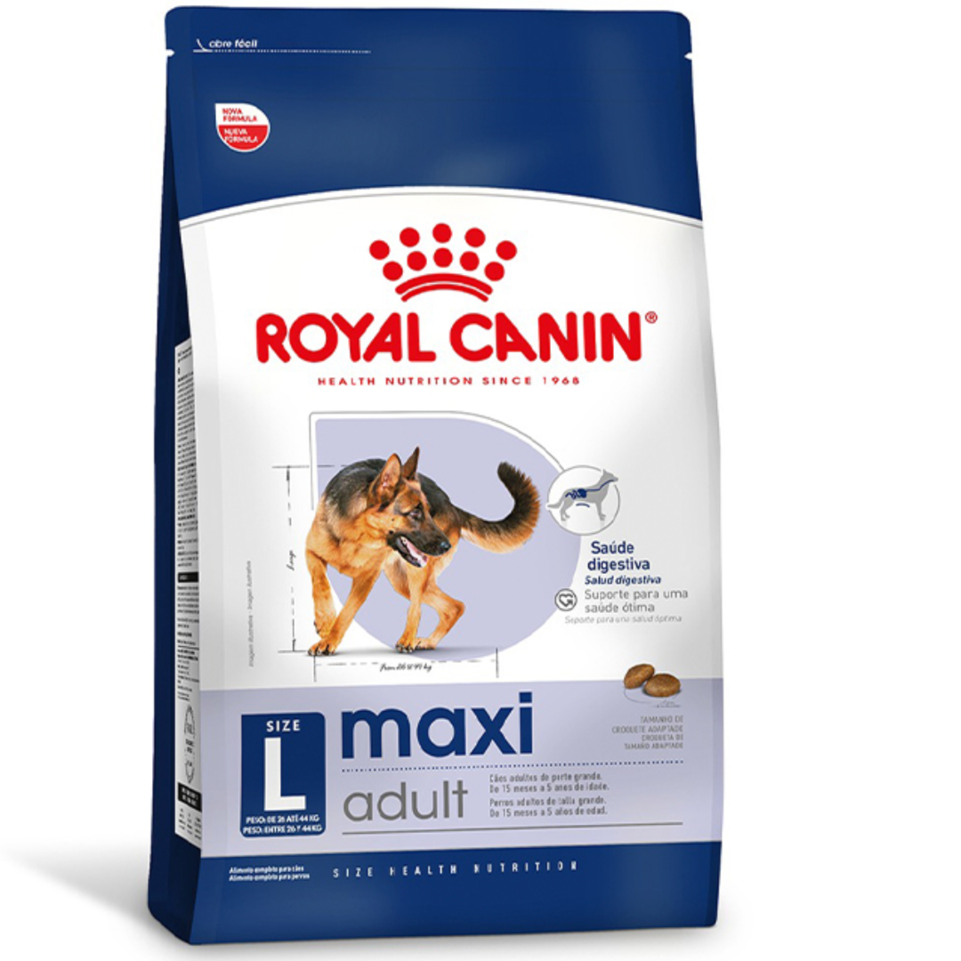 Ração Royal Canin Maxi Adult 12Kg para Cães de Porte Grande - Pet