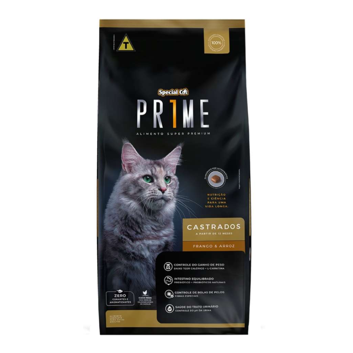 Ração Special Cat Prime Frango e Arroz para Gatos Adultos Castrados 3kg