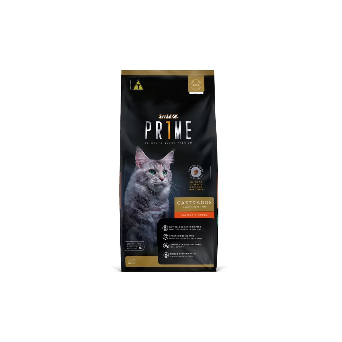 Ração Special Cat Prime para Gatos Castrados Sabor Salmão e Arroz