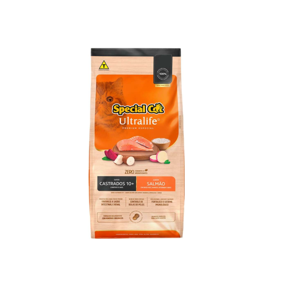 Ração  Special Cat Ultralife Salmão e Arroz para Gatos Castrados