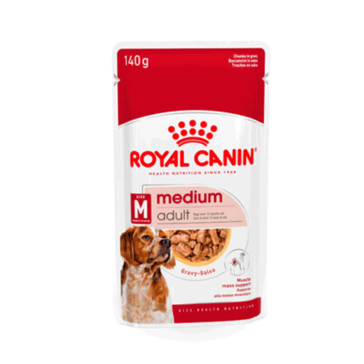 Ração Úmida Cães Adultos Médio Medium Sachê 140g Royal Canin