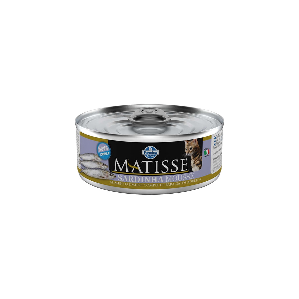 Ração Úmida Matisse Cat Mousse para Gatos Adultos Sabor Sardinha 85g