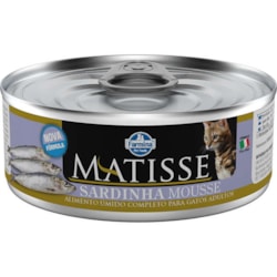 Ração Úmida Matisse Cat Mousse para Gatos Adultos Sabor Sardinha 85g