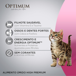 Ração Úmida Optimum Sachê para Gatos Filhotes Frango 85 g