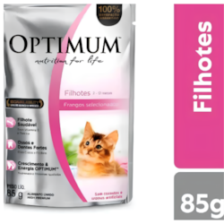 Ração Úmida Optimum Sachê para Gatos Filhotes Frango 85 g