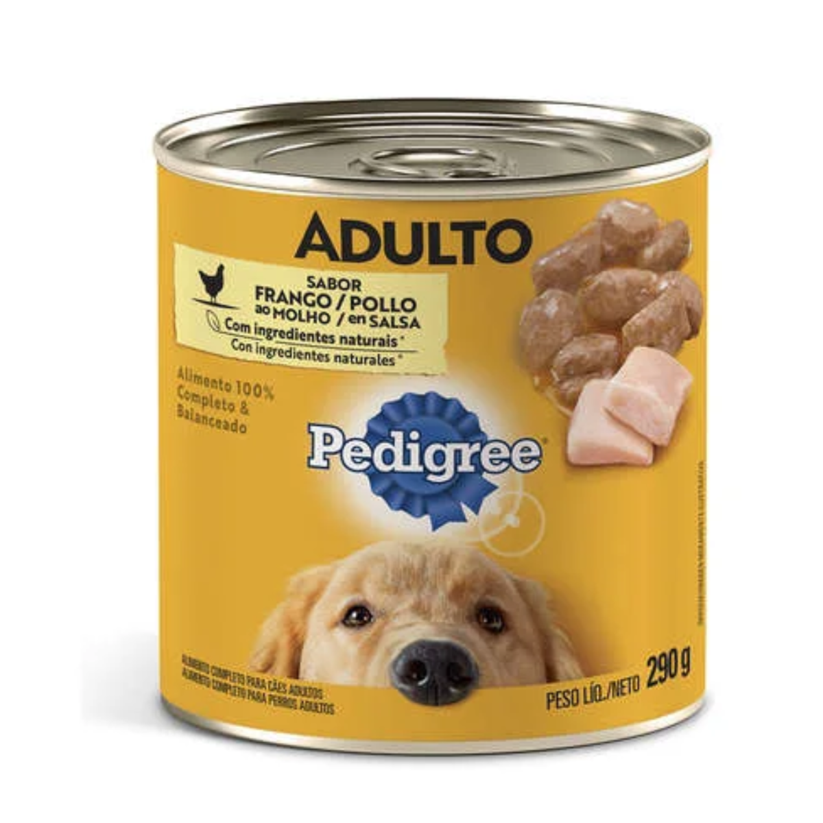 Ração Úmida Pedigree Lata Frango ao Molho para Cães Adulto 290g