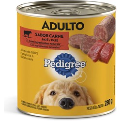 Ração Úmida Pedigree Lata Patê de Carne para Cães Adultos
