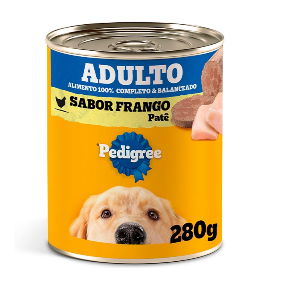 Ração Úmida Pedigree Lata Patê de Frango para Cães Adultos 280g