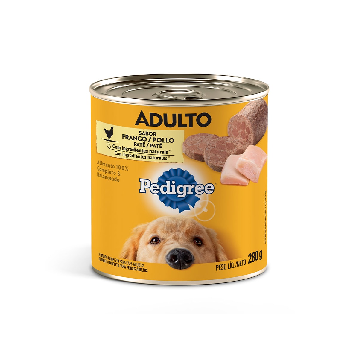 Ração Úmida Pedigree Lata Patê de Frango para Cães Adultos