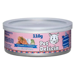 Ração Úmida Pet Delicia Papinha de Frango Gatos110g