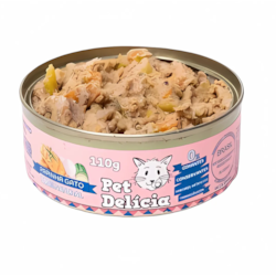 Ração Úmida Pet Delicia Papinha de Frango Gatos110g