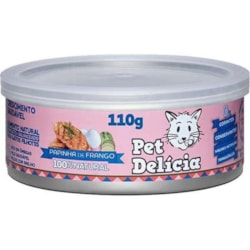 Ração Úmida Pet Delicia Papinha de Frango Gatos110g