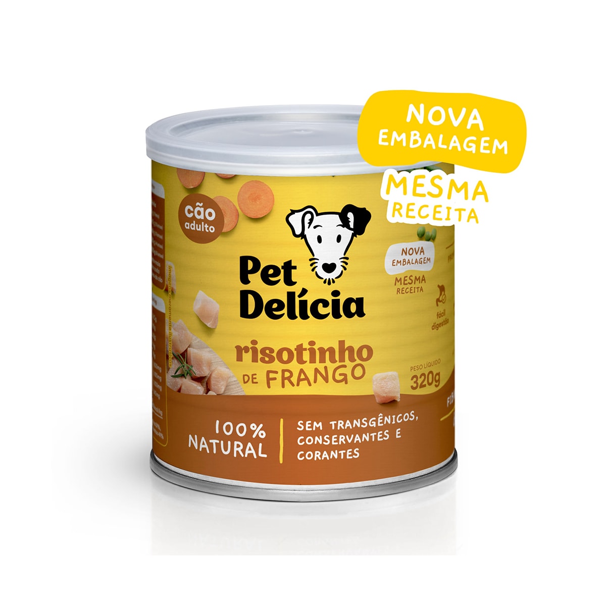 Ração Úmida Pet Delícia para Cães Sabor Risotinho de Frango 320g