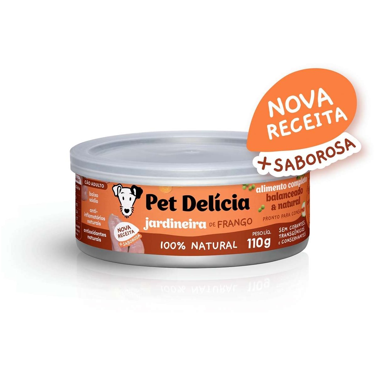 Ração Úmida Pet Delicia Sabor Jardineira de Frango 110g