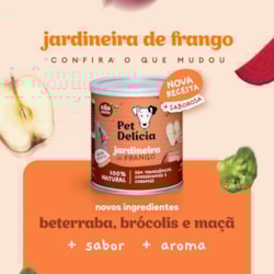 Ração Úmida Pet Delicia Sabor Jardineira de Frango 110g