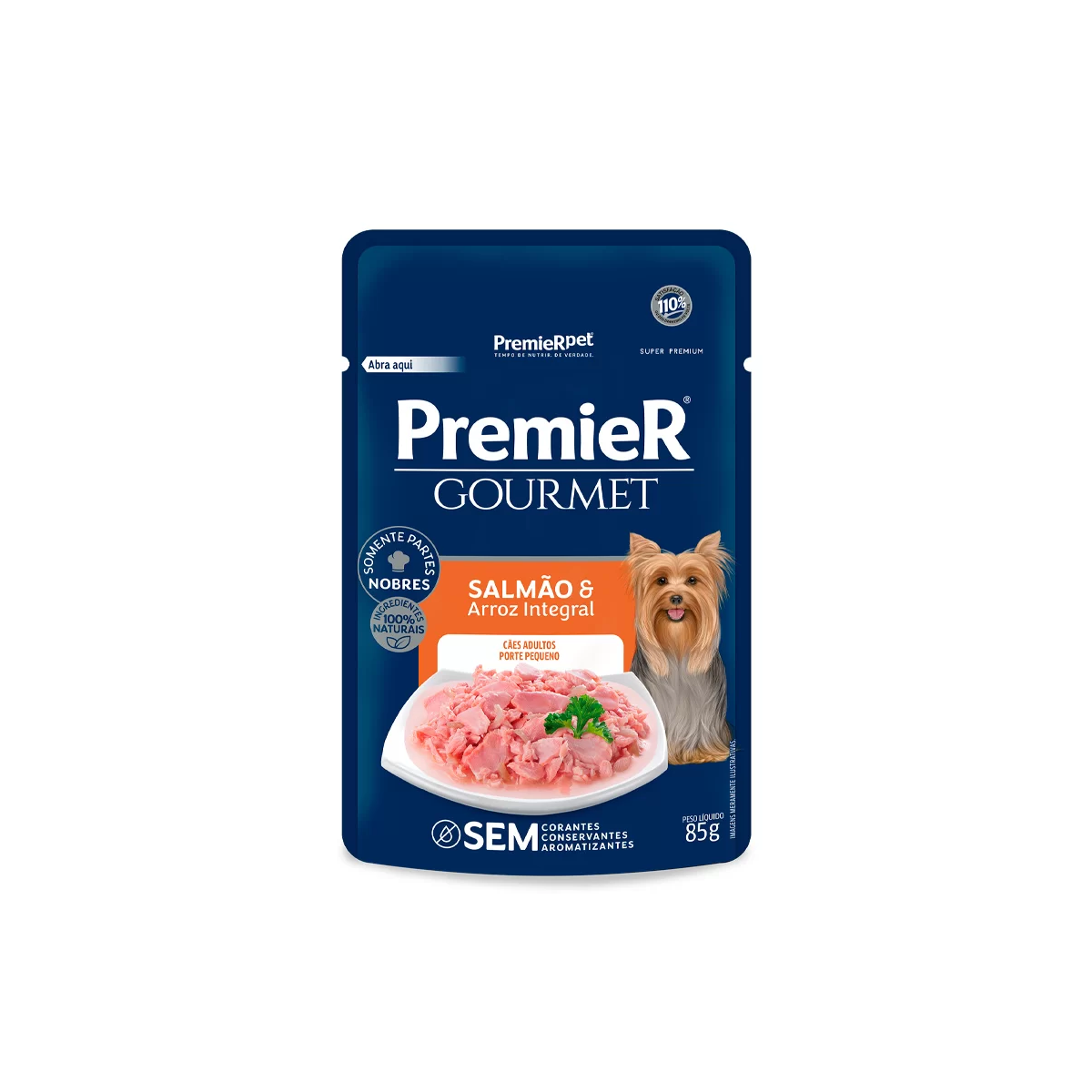 Ração Úmida Premier Gourmet para Cães Adultos Sabor Salmão 85g