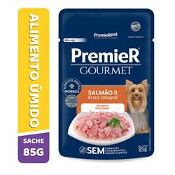 Ração Úmida Premier Gourmet para Cães Adultos Sabor Salmão 85g