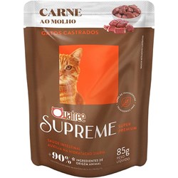 Ração Úmida Quatree Supreme Carne para Gatos Castrados