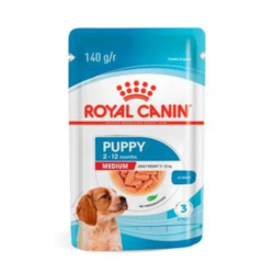 Ração Úmida Royal Canin Cão Filhote Médio Medium Sachê 140g