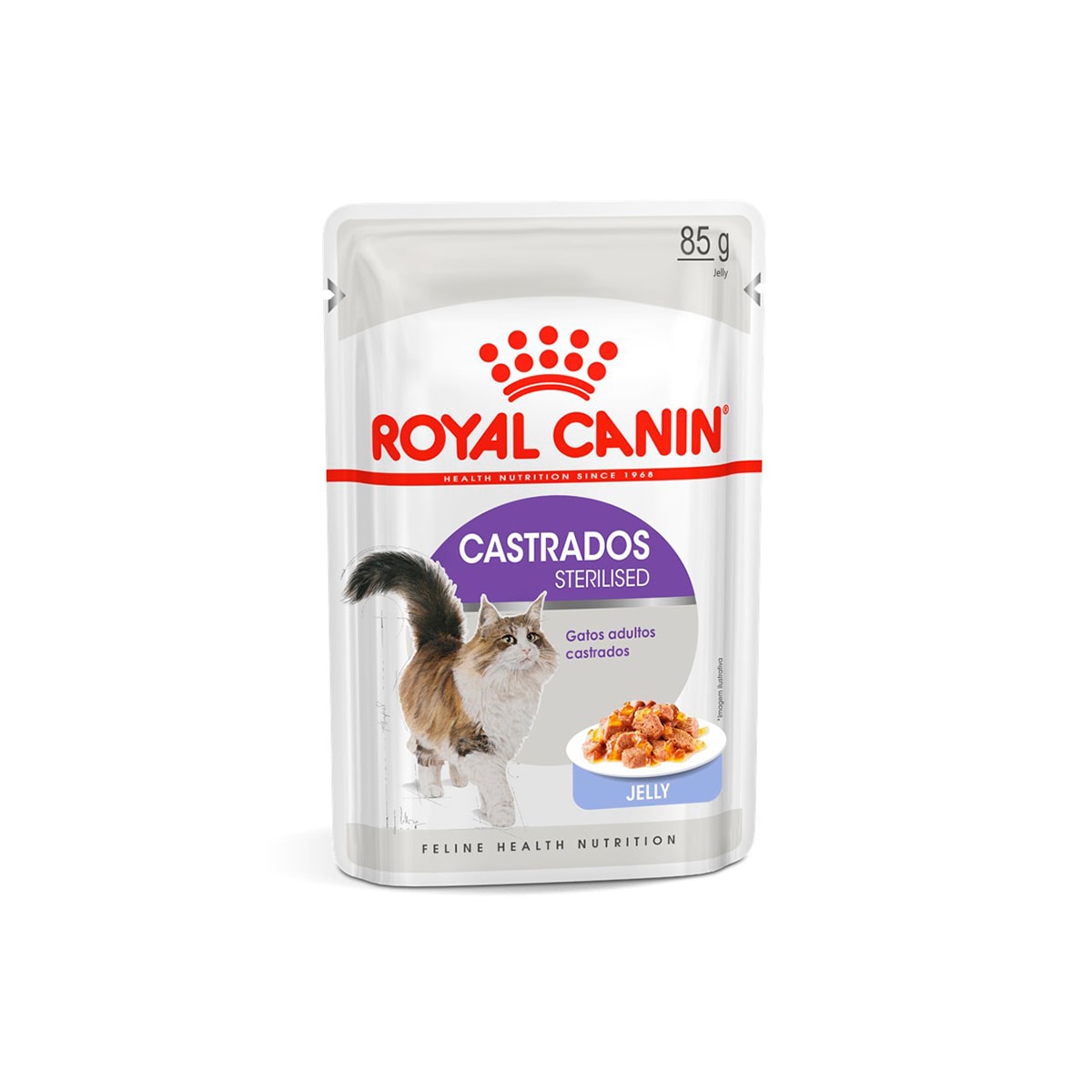 Ração Úmida Royal Canin Sachê Castrados Jelly para Gatos Adultos Castrados 85 g