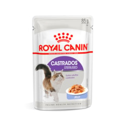 Ração Úmida Royal Canin Sachê Castrados Jelly para Gatos Adultos Castrados 85 g