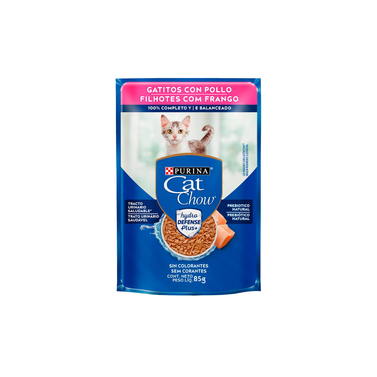 Ração Úmida Sachê Cat Chow para Gatos Filhotes Sabor Frango