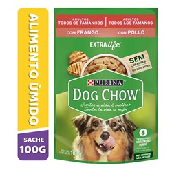 Ração Úmida Sachê Dog Chow Frango para Cães Adultos