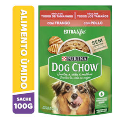 Ração Úmida Sachê Dog Chow Frango para Cães Adultos