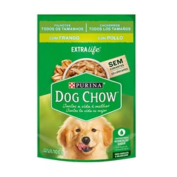 Ração Úmida Sachê Dog Chow Sachê para Cães Filhotes sabor Frango
