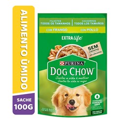 Ração Úmida Sachê Dog Chow Sachê para Cães Filhotes sabor Frango