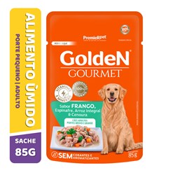 Ração Úmida Sachê Golden Gourmet para Cães Adultos de Porte Médio e Grande