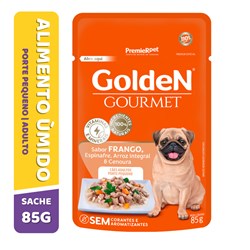 Ração Úmida Sachê Golden Gourmet para Cães Adultos de Porte Pequeno