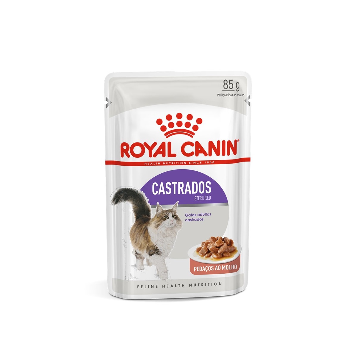 Ração Úmida Sachê Royal Canin para Gatos Castrados (Pedaços ao Molho) 85g