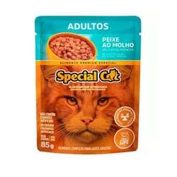 Ração Úmida Sachê Special Cat para Gatos Adultos Sabor Adulto Peixe 85g