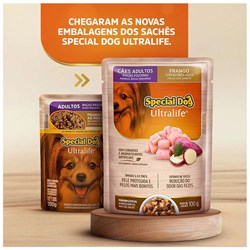 Ração Úmida Sachê Special Dog para Cães Adultos de Raças Pequenas Sabor Frango 100g