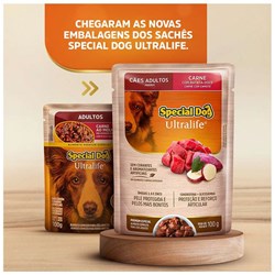 Ração Úmida Sachê Special Dog para Cães Adultos Sabor Carne 100g