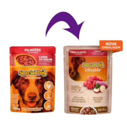 Ração Úmida Sachê Special Dog para Cães Filhotes Sabor Carne 100g