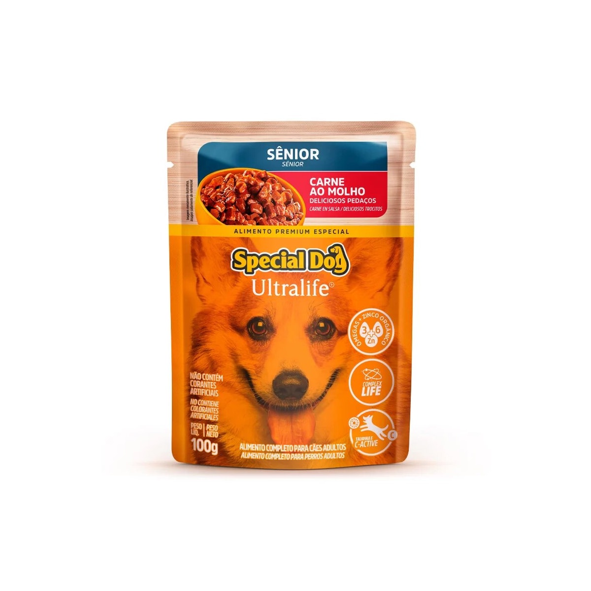 Ração Úmida Sachê Special Dog para Cães Sênior Sabor Carne 100g