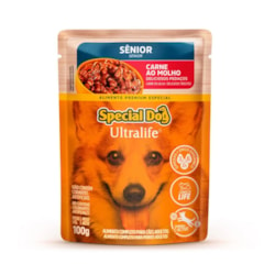 Ração Úmida Sachê Special Dog para Cães Sênior Sabor Carne 100g