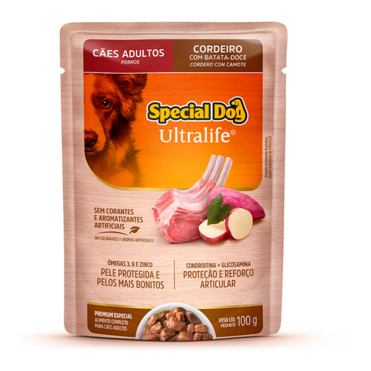 Ração Úmida Special Dog Ultralife Cordeiro com Batata-Doce para Cães Adultos 100g