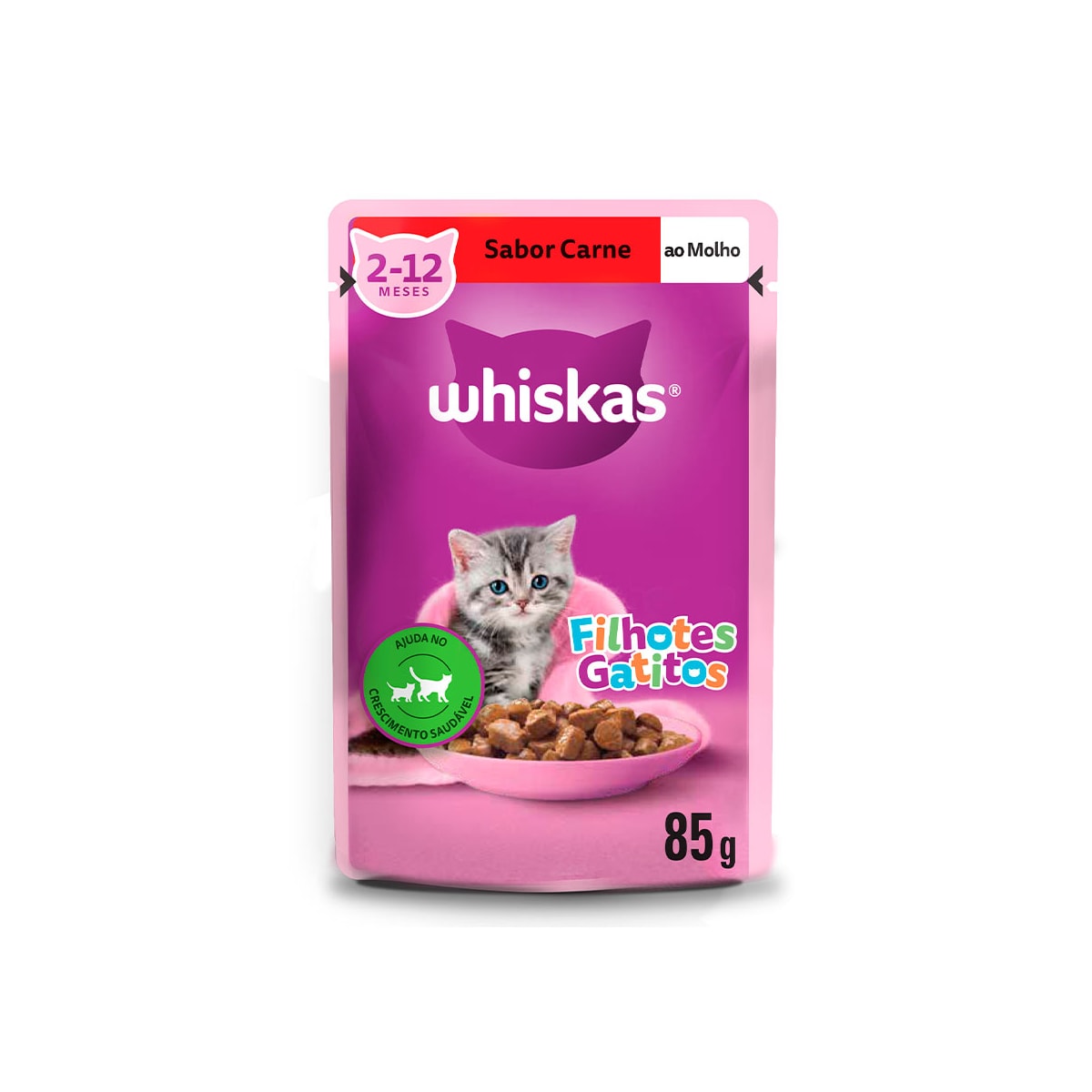 Ração Úmida Whiskas Sachê Junior Sabor Carne 85g