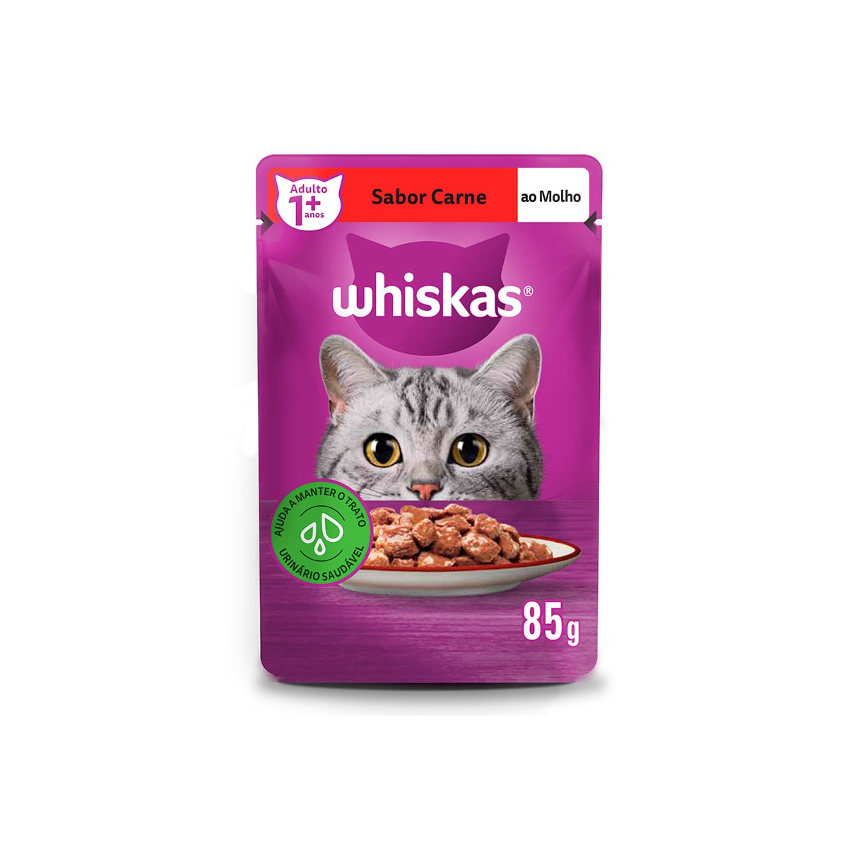 Ração Úmida Whiskas Sachê Sabor Carne 85g